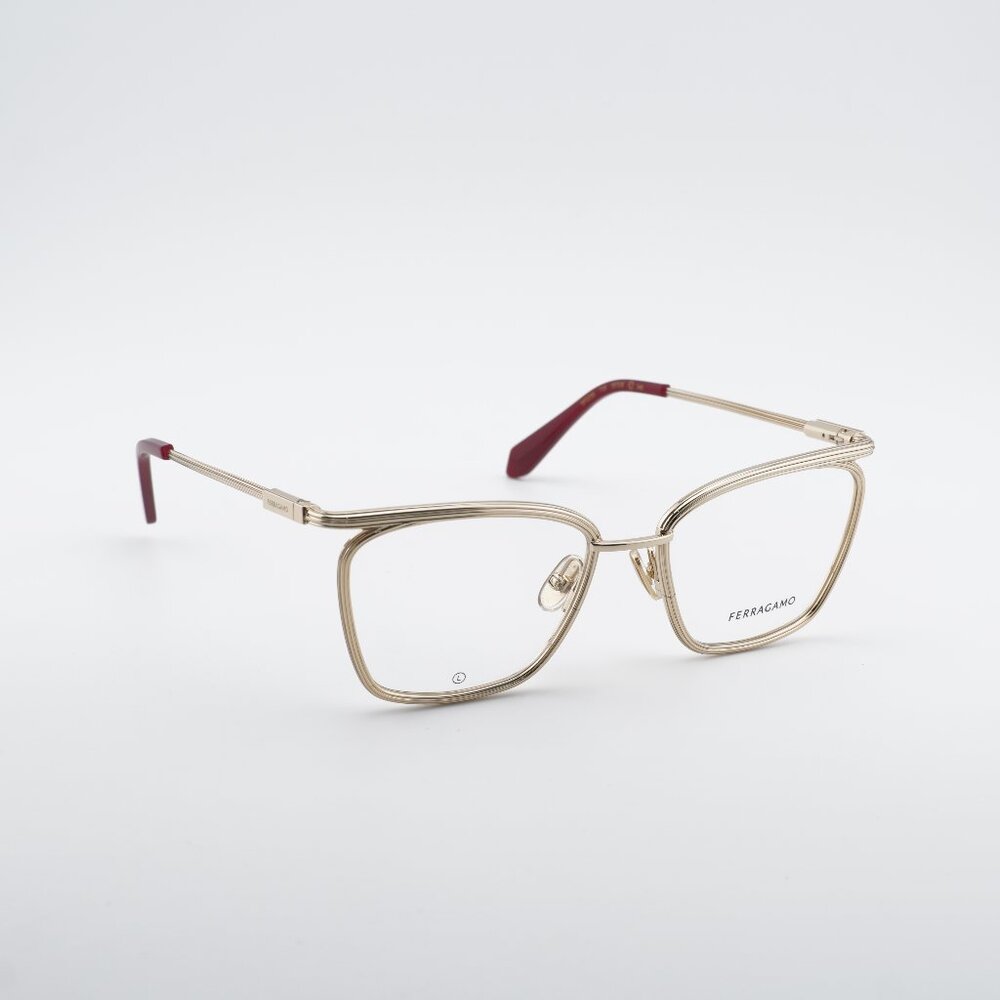 Salvatore Ferragamo SF2235 710 Eyeglasses Gold 55mm Square Frame